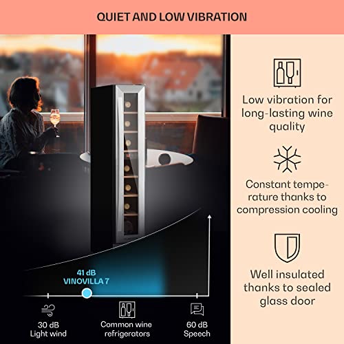 Klarstein Slimline Wine Cooler with Glass Door