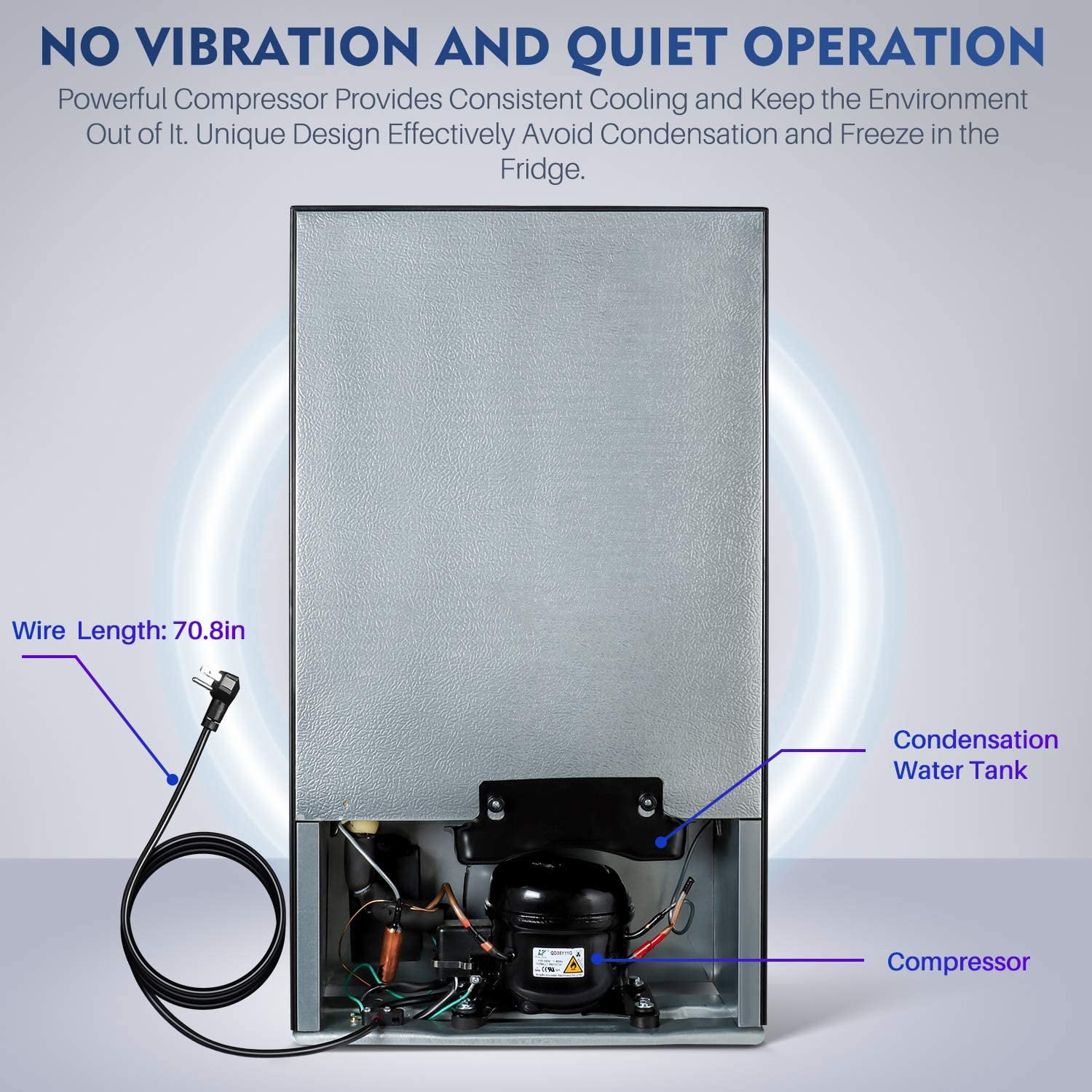 AstroAI 120-Can Beverage Fridge with Glass Door