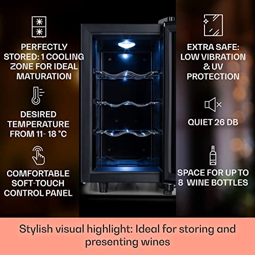 Klarstein Freestanding Wine Cooler with Glass Door