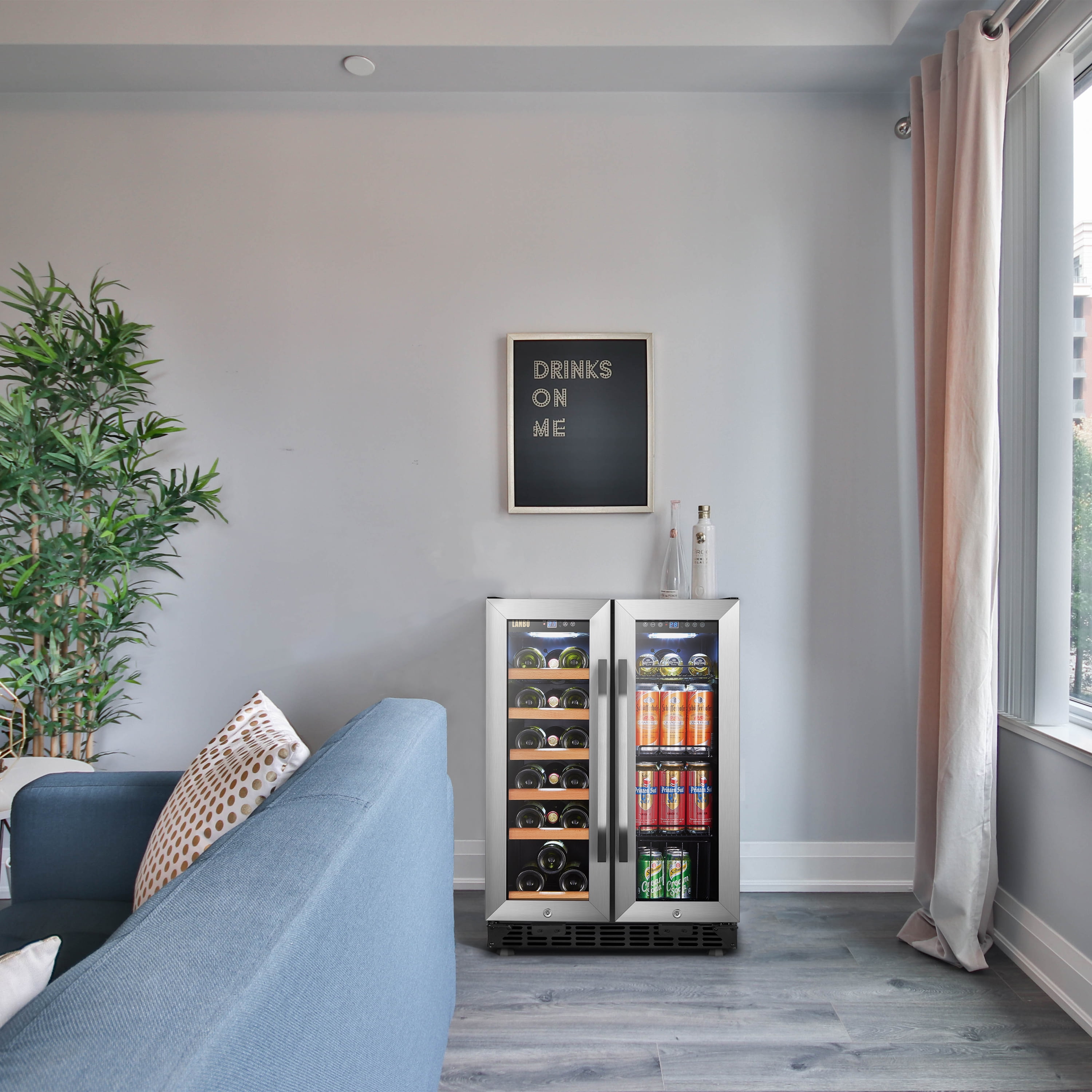 Lanbo 24" Dual Zone Wine & Beverage Fridge