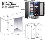 AAOBOSI 24" Dual Zone Wine & Beverage Cooler