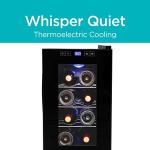 8-Bottle Black+Decker Thermoelectric Wine Fridge, Clear Glass Door