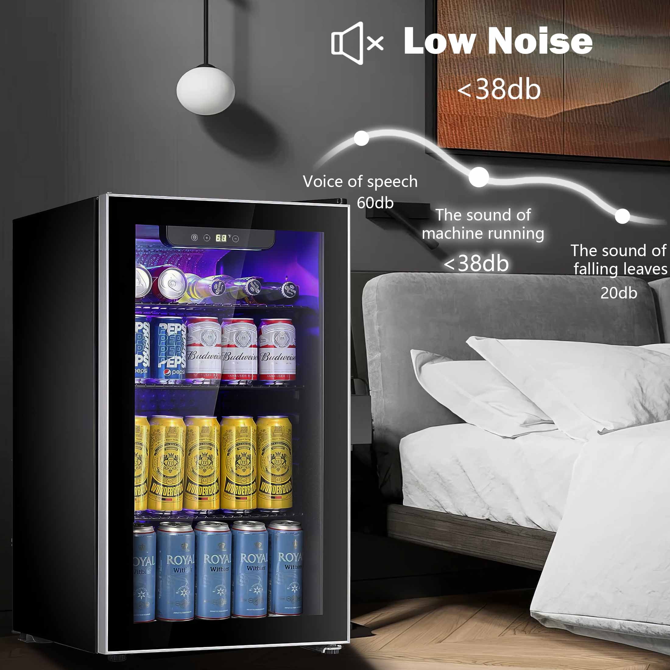 26-Bottle Wine Cooler with Stainless Steel Door