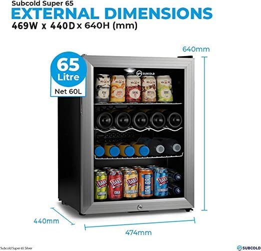 Subcold Super65 LED Table-Top Wine & Beer Fridge