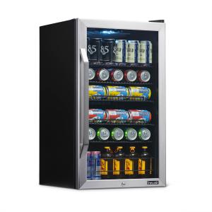 Premium Stainless Steel Beverage Refrigerator, SplitShelf Design