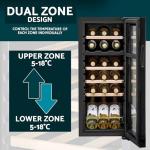 Baridi 18-Bottle Dual Zone Wine Cooler