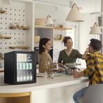 Auseo 1.7Cu.ft Wine Cooler Cabinet with Clear Glass Door