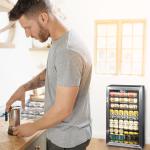 Premium Stainless Steel Beverage Refrigerator, SplitShelf Design