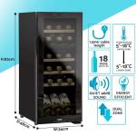 Baridi 18-Bottle Dual Zone Wine Cooler