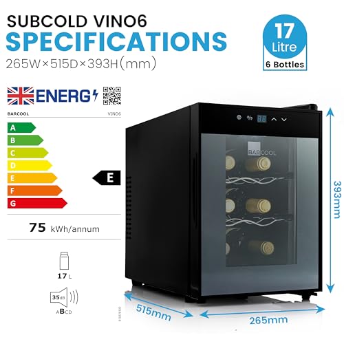 Barcool VINO6 Table-Top Wine Cooler - Black
