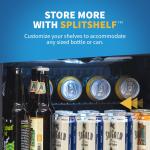Premium Stainless Steel Beverage Refrigerator, SplitShelf Design