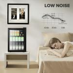 Auseo 1.7Cu.ft Wine Cooler Cabinet with Clear Glass Door