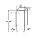 CDA 20-Bottle Single Zone Wine Cooler - Stainless Steel