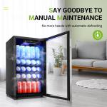 Wine Fridge: Mini Cooler with Glass Door - 126 Can Capacity