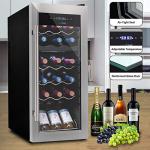 NutriChef 18-Bottle Dual Zone Wine Cooler