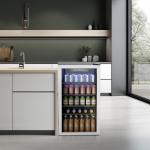 Wine Fridge: Mini Cooler with Glass Door - 126 Can Capacity