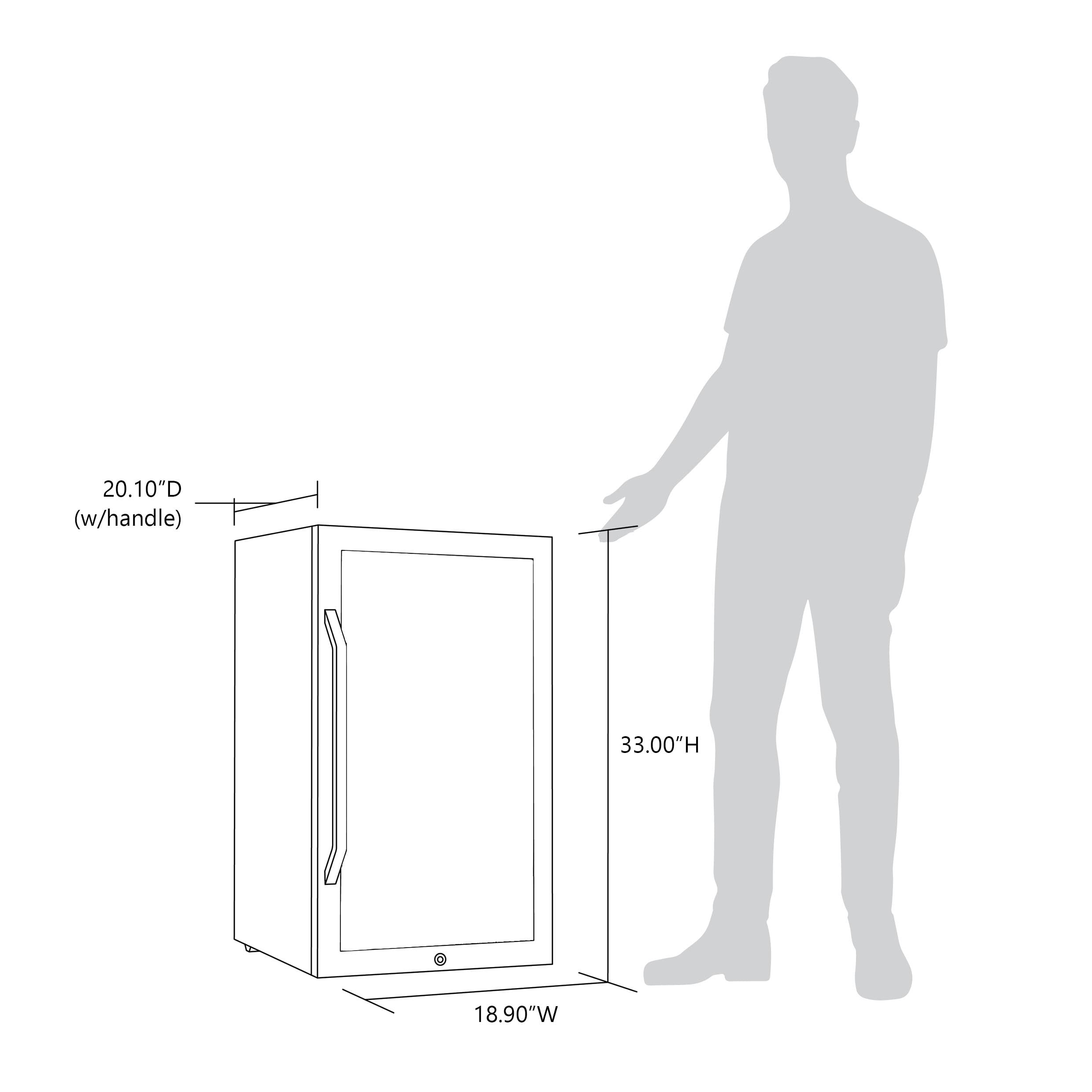 Premium Stainless Steel Beverage Refrigerator, SplitShelf Design