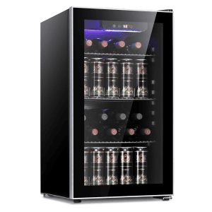 26-Bottle Freestanding Wine Fridge with Stainless Steel Door