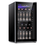 26-Bottle Freestanding Wine Fridge with Stainless Steel Door