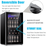 26-Bottle Freestanding Wine Fridge with Stainless Steel Door