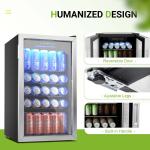 Wine Fridge: Mini Cooler with Glass Door - 126 Can Capacity