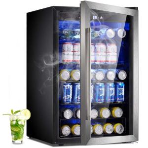AGLUCKY 145 Can Glass Door Wine Fridge