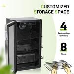 Wine Fridge: Mini Cooler with Glass Door - 126 Can Capacity