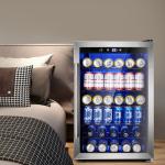 AGLUCKY 145 Can Glass Door Wine Fridge