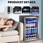 AGLUCKY 145 Can Glass Door Wine Fridge