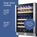 STAIGIS 46-Bottle Stainless Steel Wine Fridge
