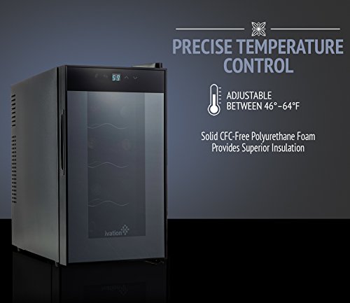 Ivation 8-Bottle Thermoelectric Wine Cooler with Digital Display