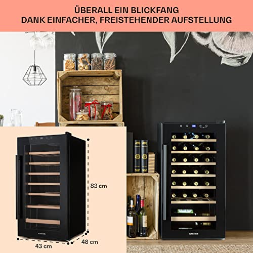 Klarstein Glass Door Wine Fridge - 28 Bottles