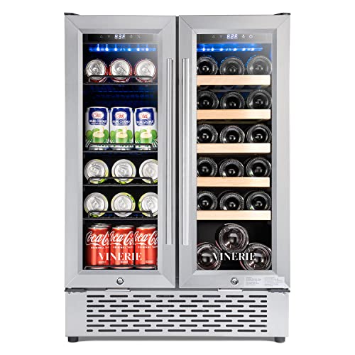 Smart Dual-Zone Wine & Beverage Cooler, 24 Inch