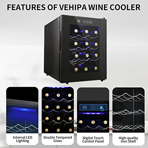 Compact 12 Bottle Wine Fridge with Digital Control