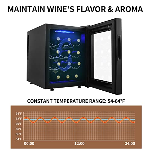 Compact 12 Bottle Wine Fridge with Digital Control