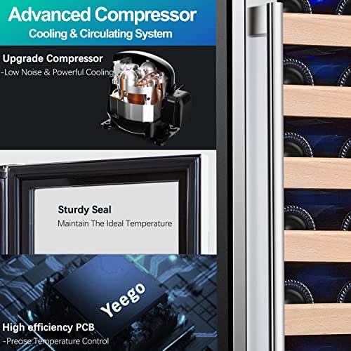 Yeego 15-Inch Wine Cooler Refrigerator