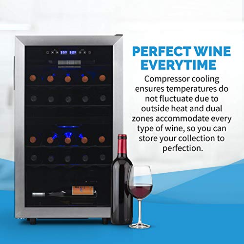 NewAir Freestanding Dual Zone Wine Fridge