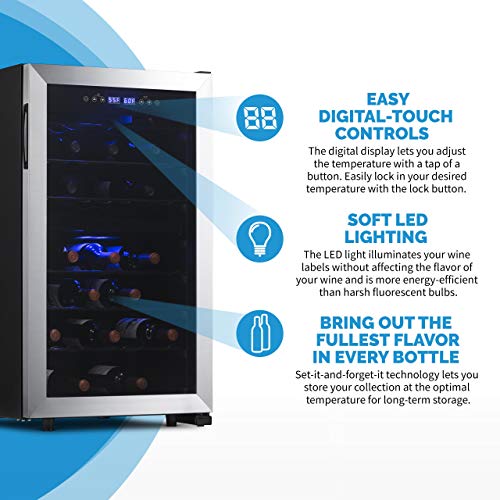 NewAir Freestanding Dual Zone Wine Fridge