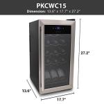 Compact 15 Bottle Wine Fridge with Digital Control