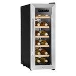 Baridi 12-Bottle Wine Fridge, Stainless Steel