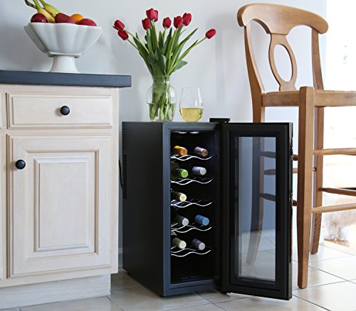 12 Bottle Thermoelectric Wine Cooler with Digital Display