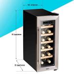 Baridi 12-Bottle Wine Fridge, Stainless Steel