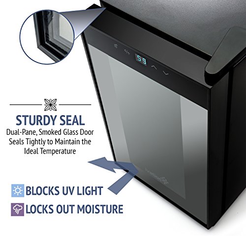12 Bottle Thermoelectric Wine Cooler with Digital Display