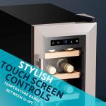 Baridi 12-Bottle Wine Fridge, Stainless Steel
