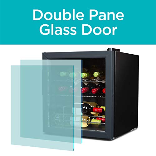 14-Bottle Compressor Wine Refrigerator with Chrome Shelving