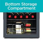 14-Bottle Compressor Wine Refrigerator with Chrome Shelving