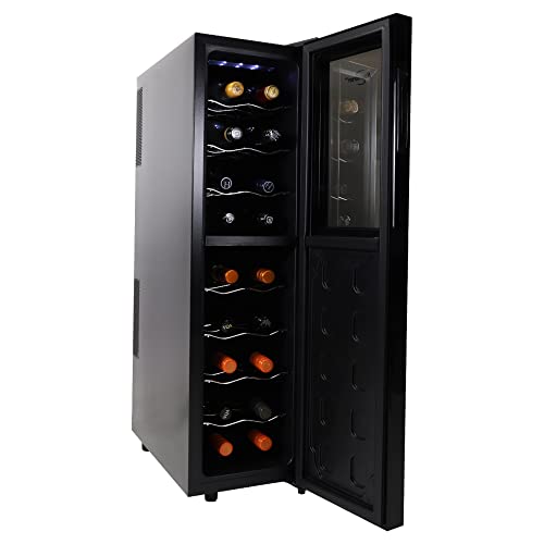 Slim Dual Zone Wine Cooler with 18-Bottle Capacity