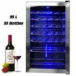 95L Stainless Steel Wine Fridge with LED Touch Screen