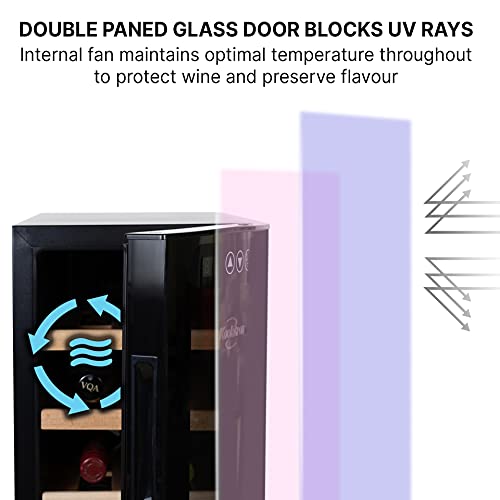 Deluxe 12 Bottle Thermoelectric Wine Fridge
