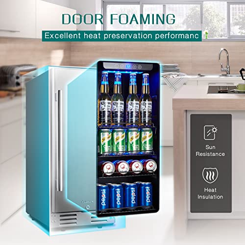 Kalamera Under Counter Beverage Fridge for 104 Cans